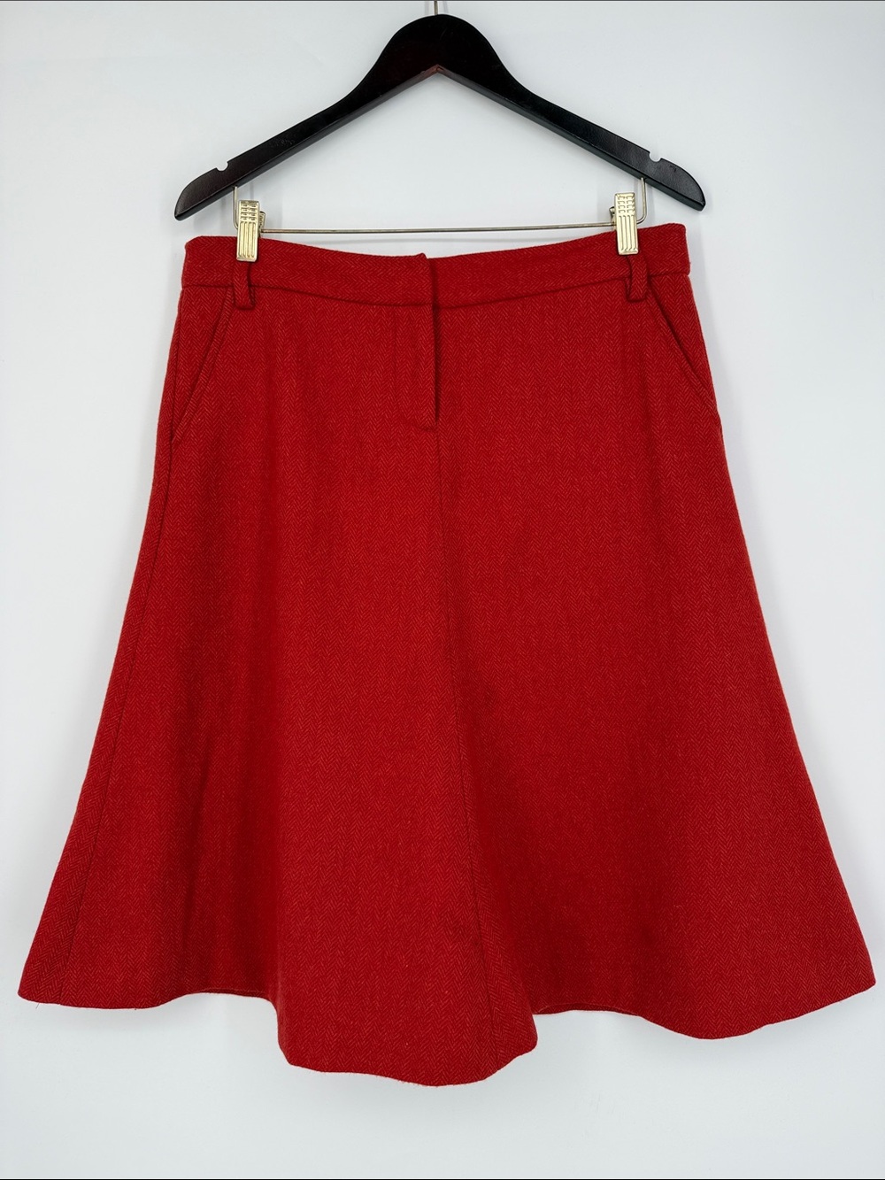 J. Crew Vibrant Red A-Line Skirt